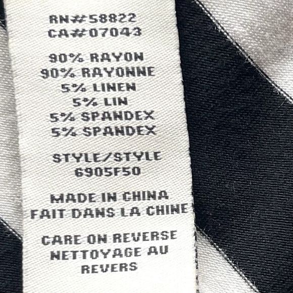 MAX STUDIO BLACK AND WHITE STRIPED PULLOVER DRESS | DRAWN WAIST | XS - Picture 8 of 9